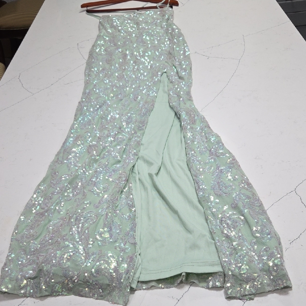 Windsor Mint Backless Maxi Dress SzL New With Tag - Picture 6 of 11